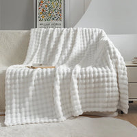 Extra Soft Flannel Blanket - PlushBubble-Khaki-70x100cm-State of Style