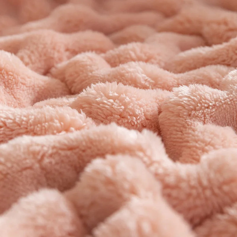 Extra Soft Flannel Blanket - PlushBubble-Pink-70x100cm-State of Style