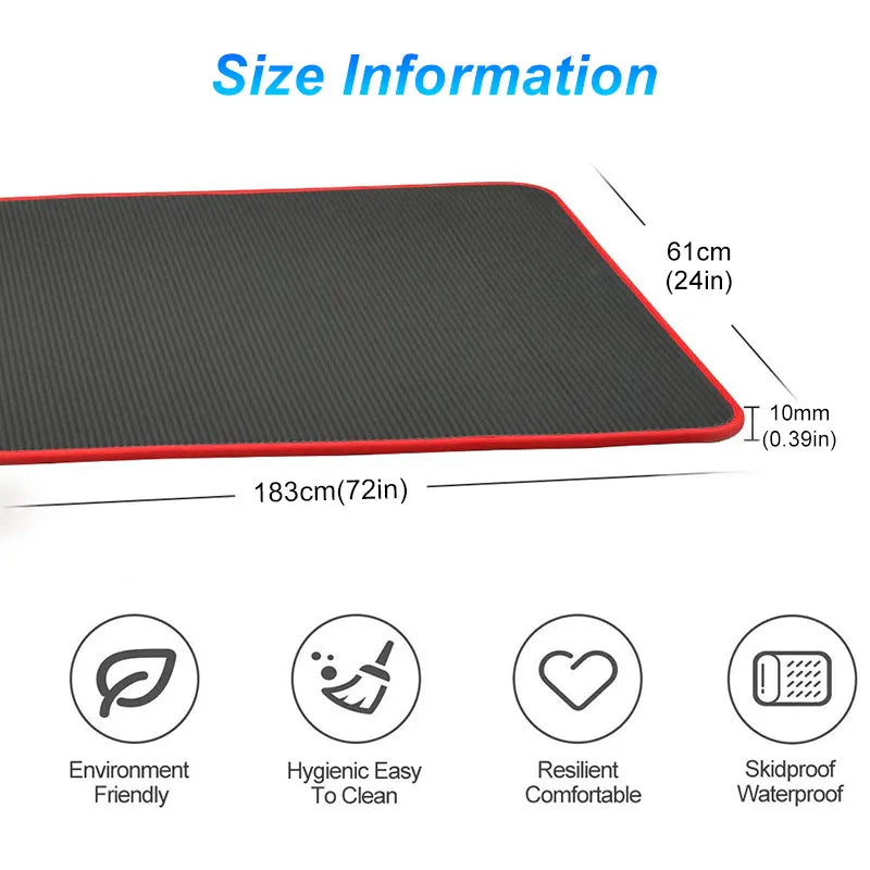 Extra Thick Anti-Slip Yoga Mat - FlexiMat-Black-State of Style