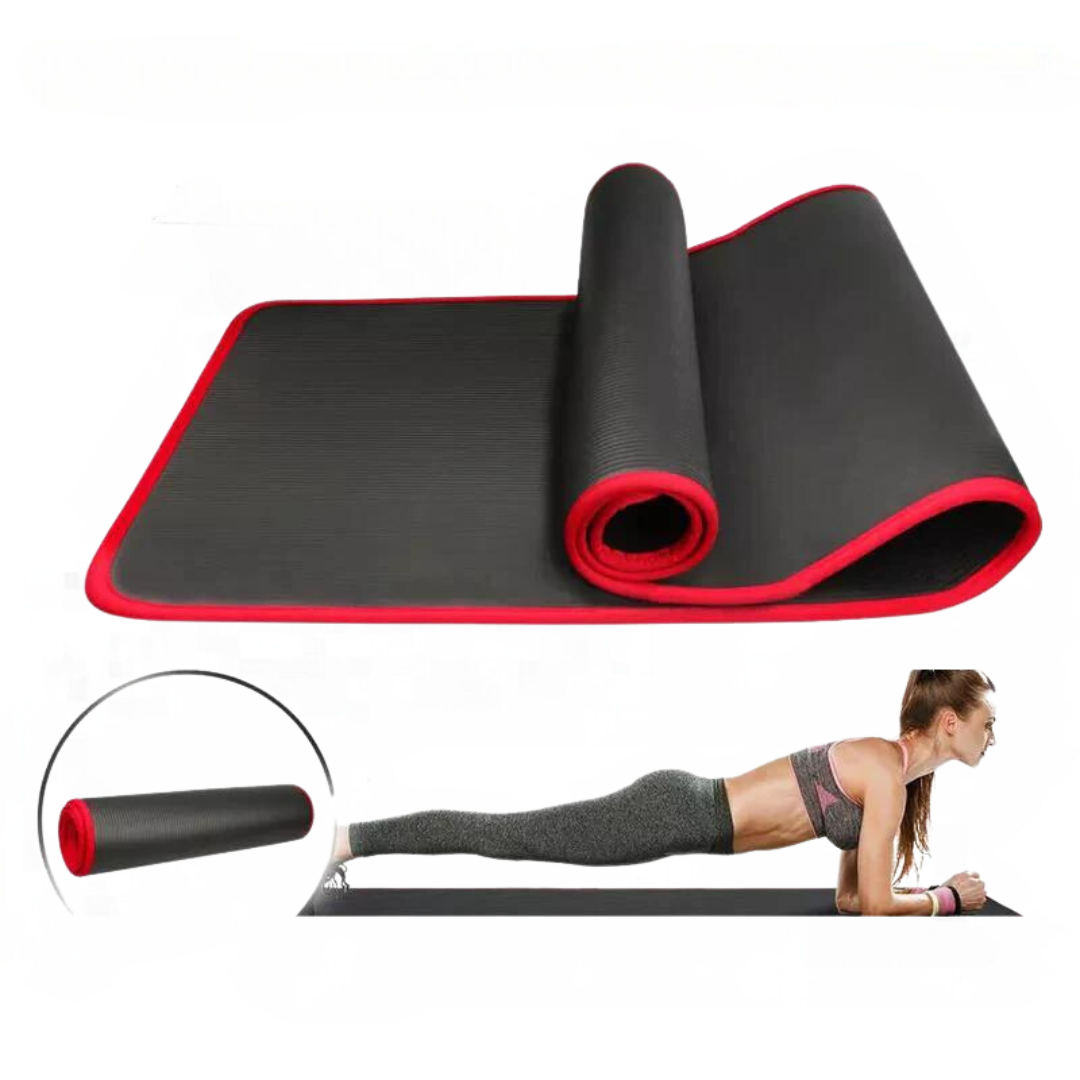 Extra Thick Anti-Slip Yoga Mat - FlexiMat-Black-State of Style