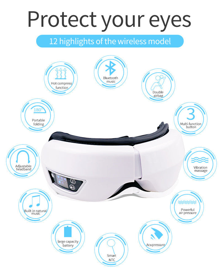 EYE MASSAGE DEVICE - AIR PRESSURE, VIBRATION & WARM COMPRESSION WITH BLUETOOTH MUSIC-State of Style