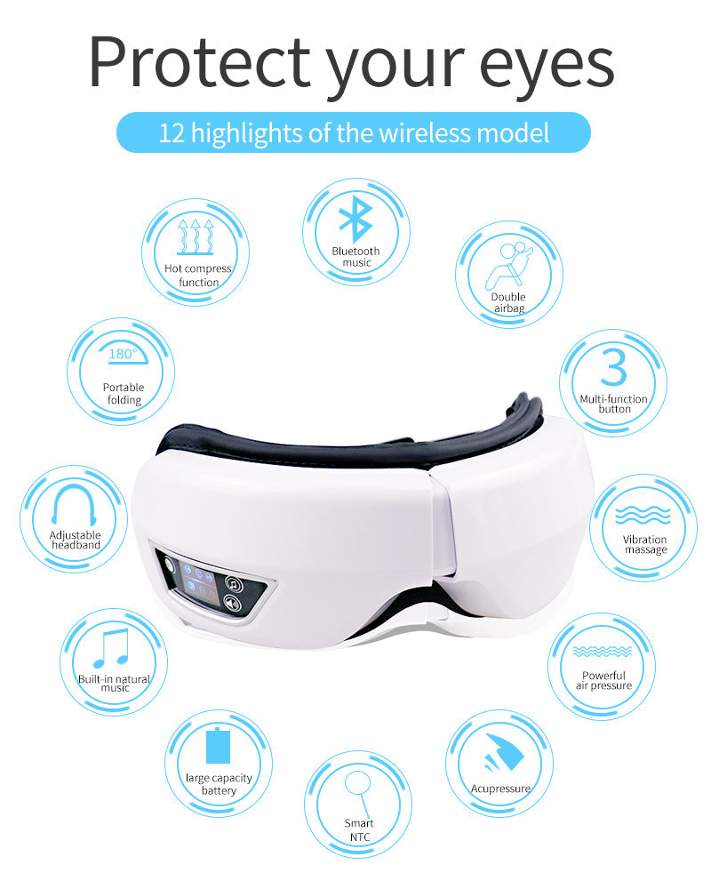 EYE MASSAGE DEVICE - AIR PRESSURE, VIBRATION & WARM COMPRESSION WITH BLUETOOTH MUSIC-State of Style