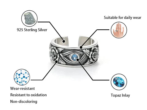 Eye of Horus Ring | Unique Women's Jewellery-State of Style