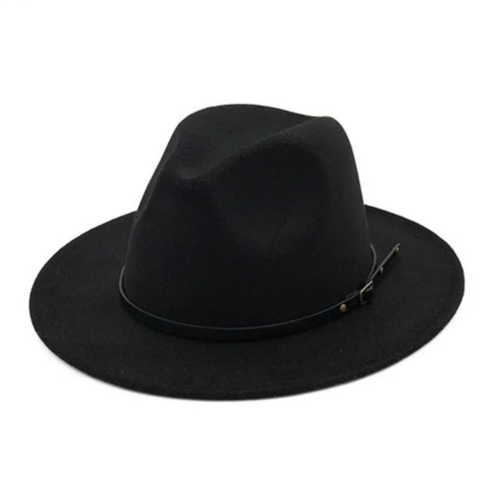 Ezekiel Traditional Hat – Vintage Wide Brim Felt Jazz Hat-Black-State of Style