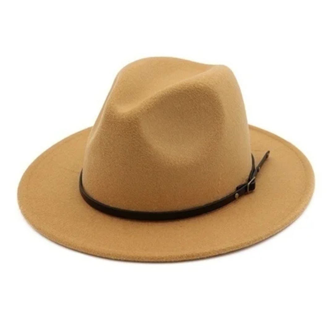 Ezekiel Traditional Hat – Vintage Wide Brim Felt Jazz Hat-Camel-State of Style