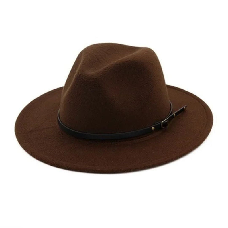 Ezekiel Traditional Hat – Vintage Wide Brim Felt Jazz Hat-Coffee-State of Style