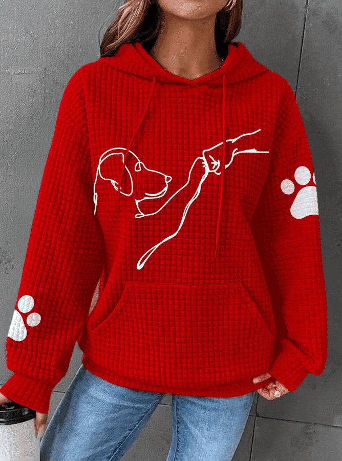 Warm Ladies Hoodie with Dog Design – Selma