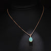 Minimalist Teardrop Opal Pendant Necklace - Selina