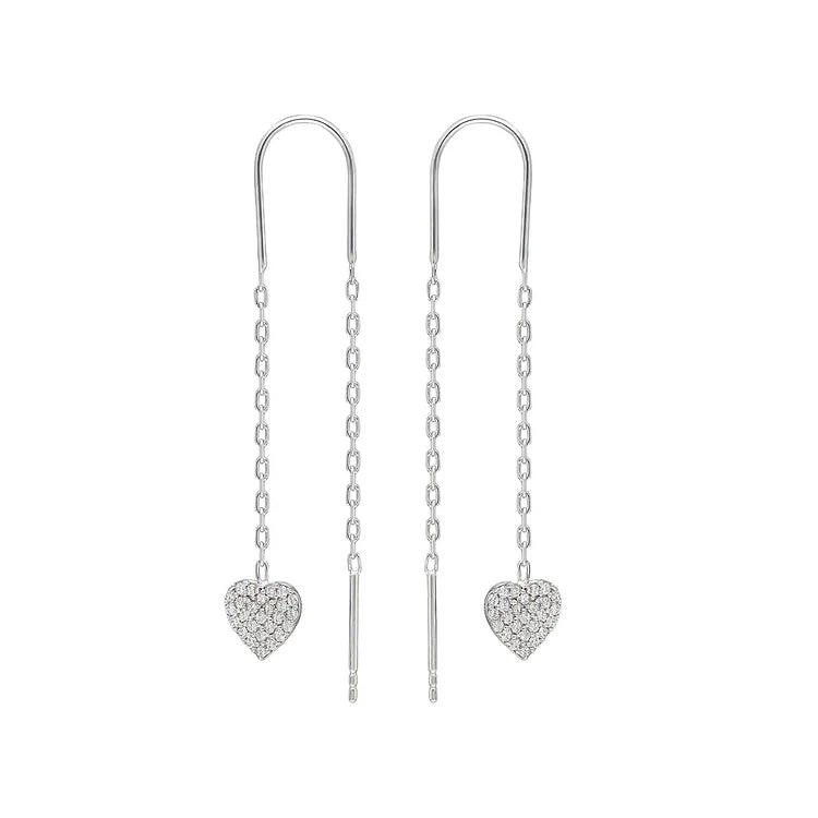 Double Heart Chain Earrings – Valencia