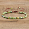 Braided Bracelet with 2.4mm Natural Stone Rollers - Seraphina