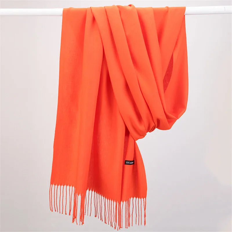 Faith Cashmere Scarf | Versatile and Stylish-Orange-State of Style