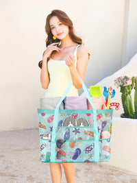 Buy 1, Get 1 FREE – Extra Large Clear Mesh Beach Tote with 8 Pockets – ClearWave