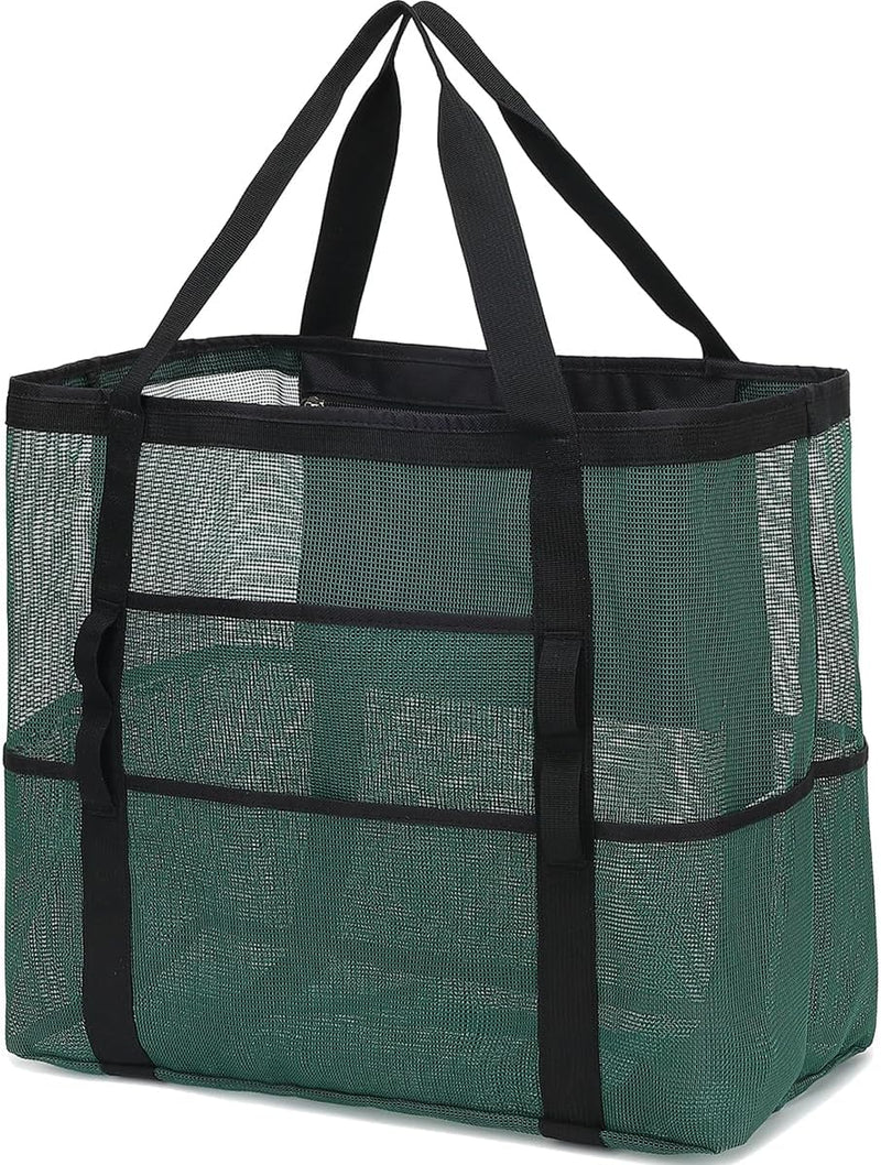 Buy 1, Get 1 FREE – Extra Large Clear Mesh Beach Tote with 8 Pockets – ClearWave
