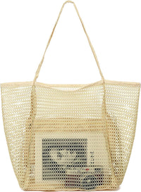Buy 1, Get 1 FREE – Extra Large Clear Mesh Beach Tote with 8 Pockets – ClearWave
