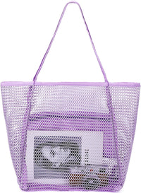 Buy 1, Get 1 FREE – Extra Large Clear Mesh Beach Tote with 8 Pockets – ClearWave