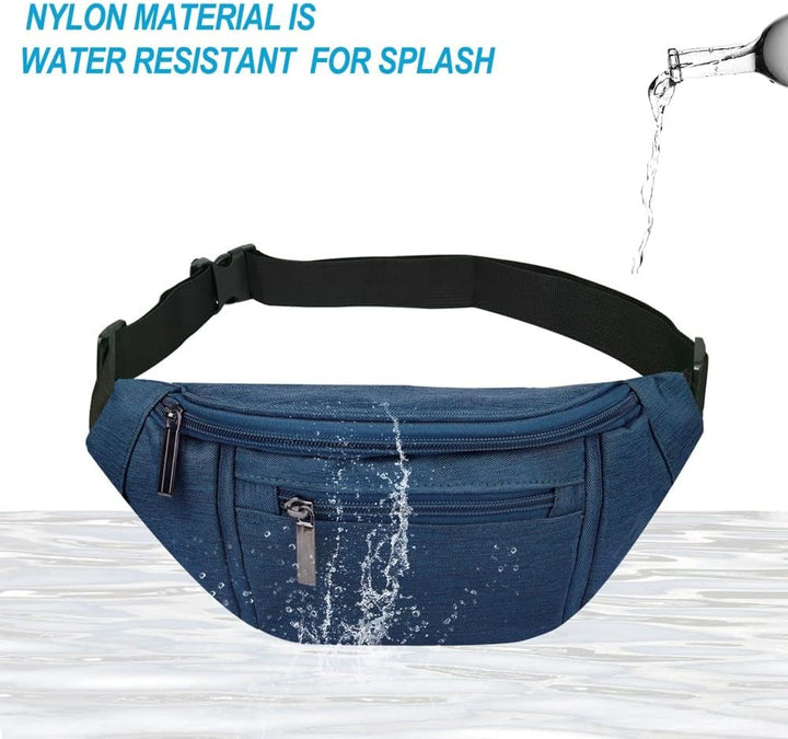 Multi-Pocket Fanny Pack with Adjustable Strap for Travel and Outdoor Use – 1+1 FREE