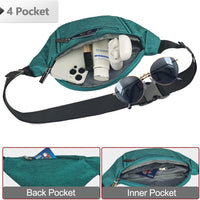 Multi-Pocket Fanny Pack with Adjustable Strap for Travel and Outdoor Use – 1+1 FREE