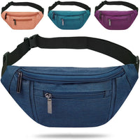 Multi-Pocket Fanny Pack with Adjustable Strap for Travel and Outdoor Use – 1+1 FREE