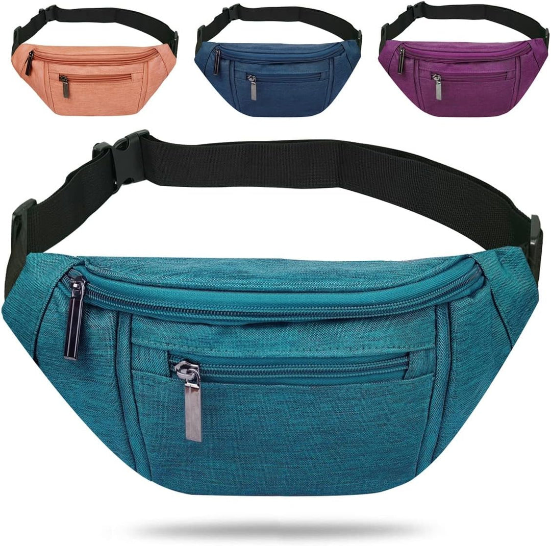 Multi-Pocket Fanny Pack with Adjustable Strap for Travel and Outdoor Use – 1+1 FREE
