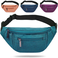 Multi-Pocket Fanny Pack with Adjustable Strap for Travel and Outdoor Use – 1+1 FREE