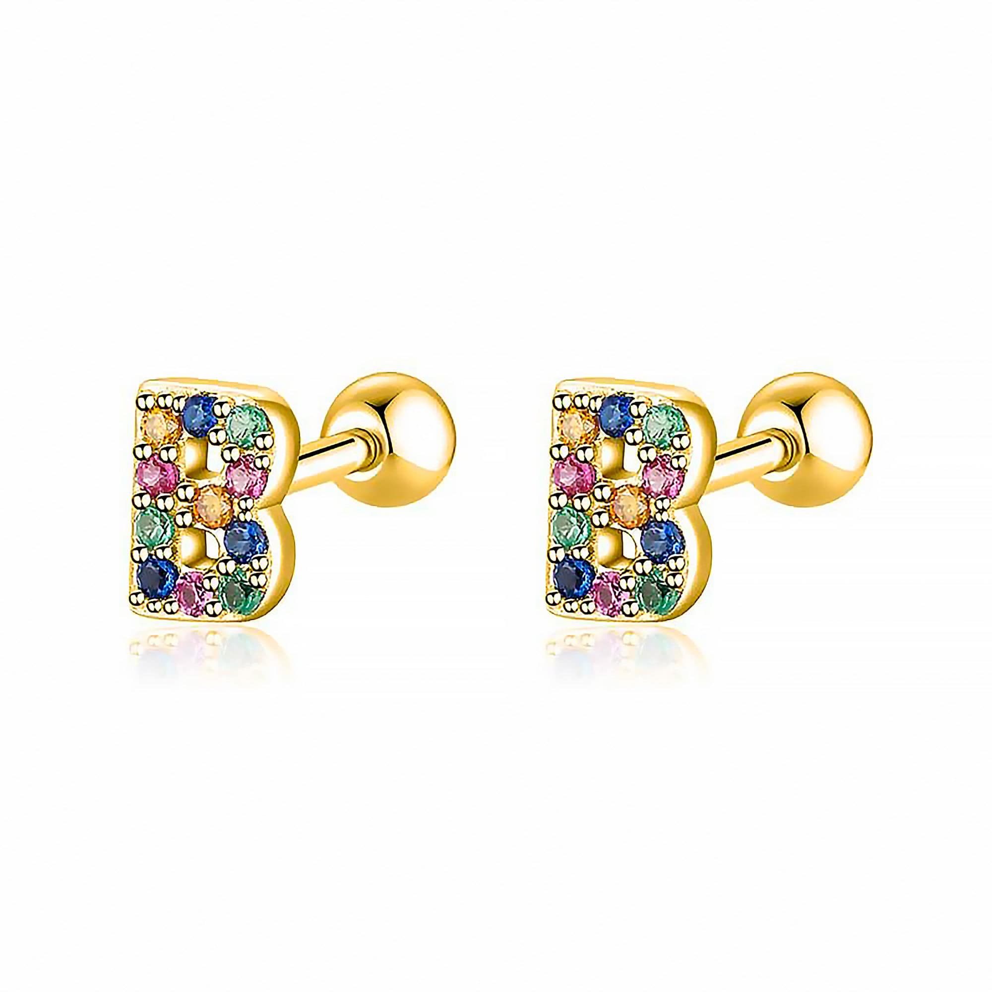 Colourful Letter Earrings - Letria