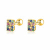 Colourful Letter Earrings - Letria