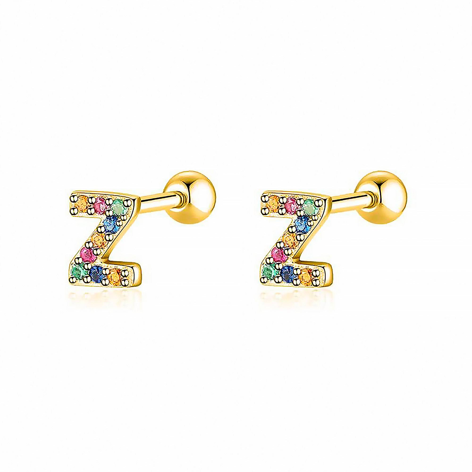 Colourful Letter Earrings - Letria