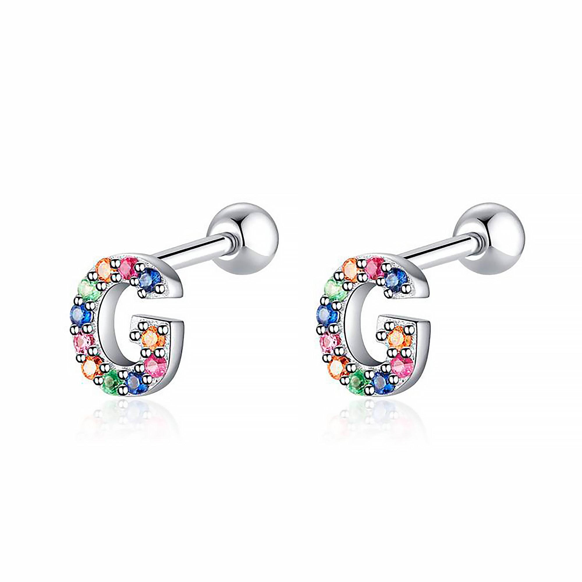 Colourful Letter Earrings - Letria