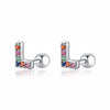 Colourful Letter Earrings - Letria