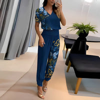 Fashionable blouse set with trousers – Comfort & Style combined – Fabienne-Blue-S-State of Style