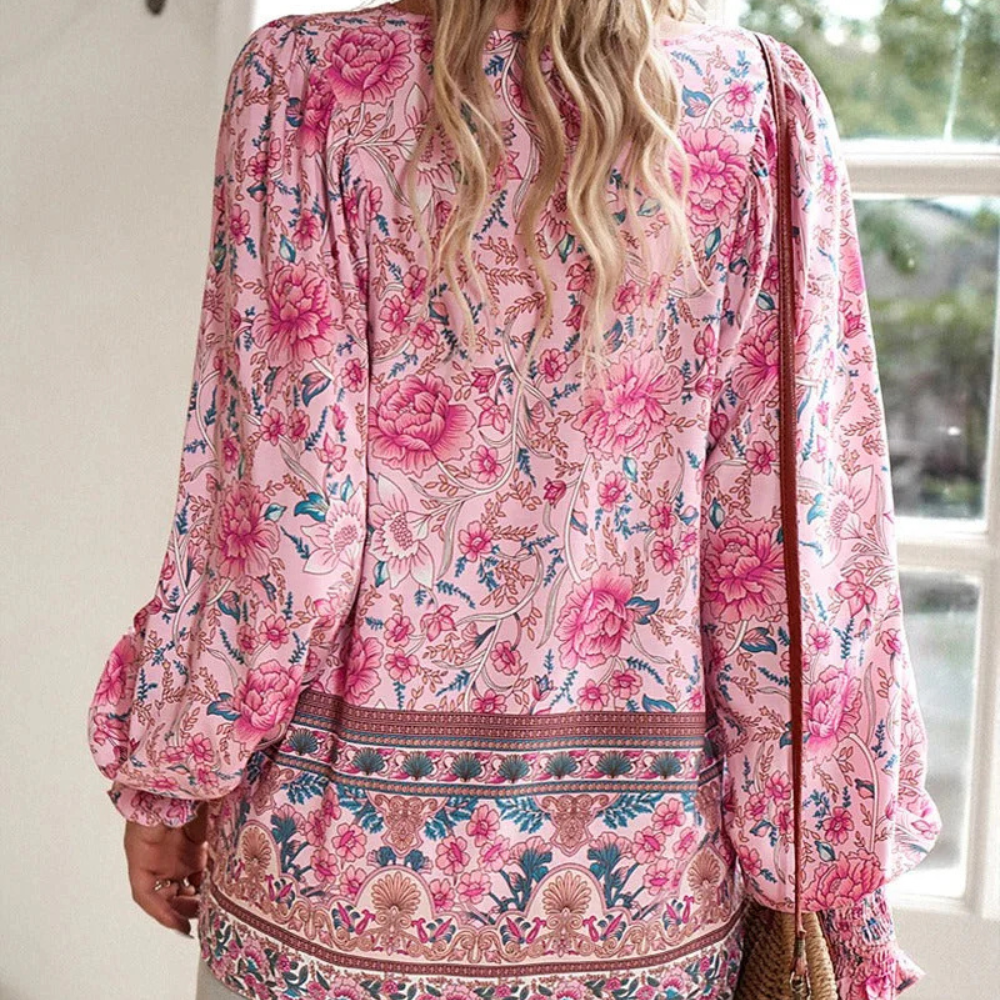 Fashionable Blouse with Floral Print for Women - Valerie-XS-State of Style