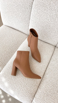 Fashionable Casual Ankle Boots - Elonette-Brown-3-State of Style
