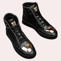 Fashionable High Sneakers for Men - Rafael-Black-6-State of Style