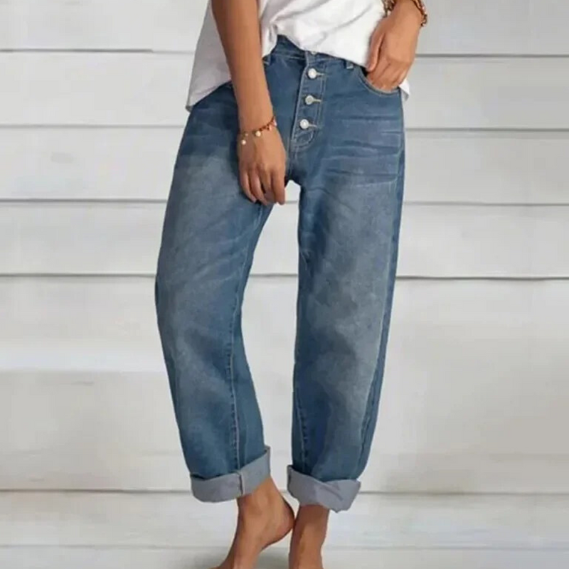 Fashionable High-Waist Jeans for Women - Elvira-32-State of Style