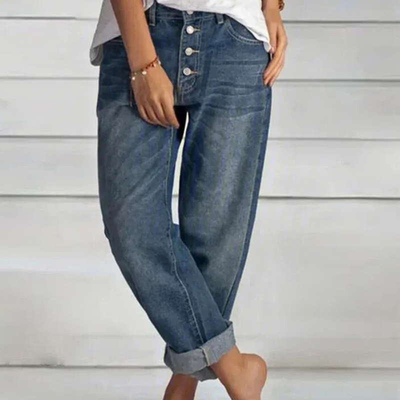 Fashionable High-Waist Jeans for Women - Elvira-32-State of Style