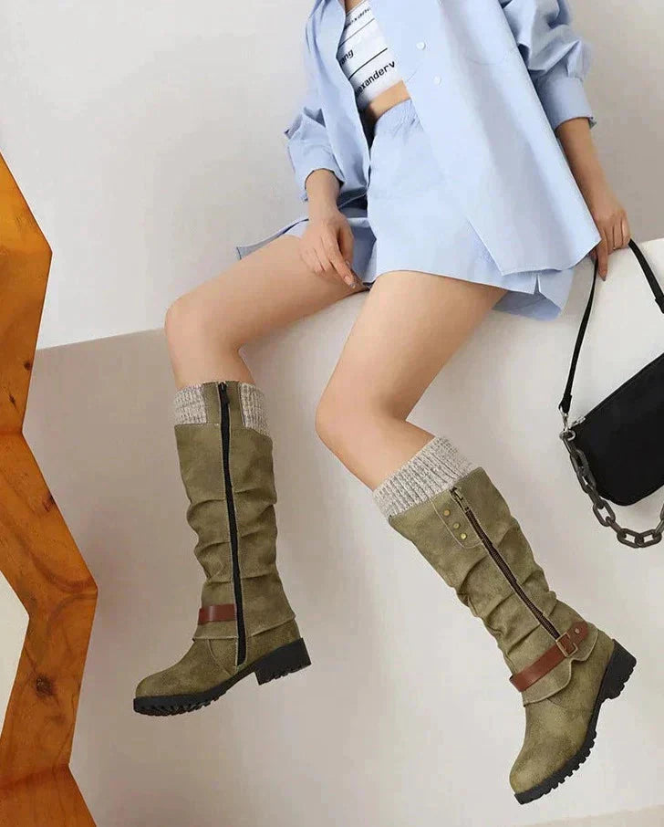 Fashionable High Women’s Boots - Isabella-Black-3-State of Style