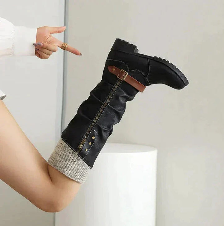 Fashionable High Women’s Boots - Isabella-Black-3-State of Style