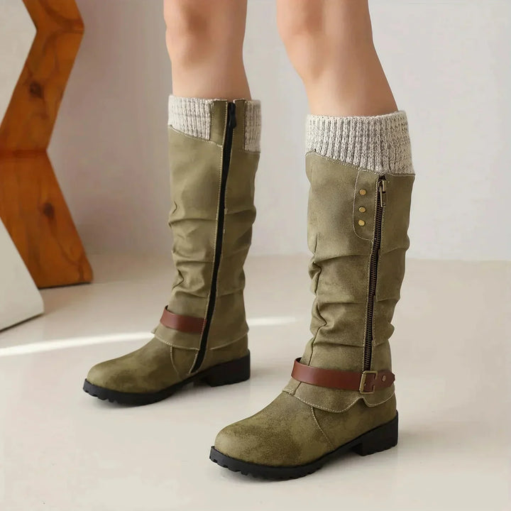 Fashionable High Women’s Boots - Isabella-Green-3-State of Style