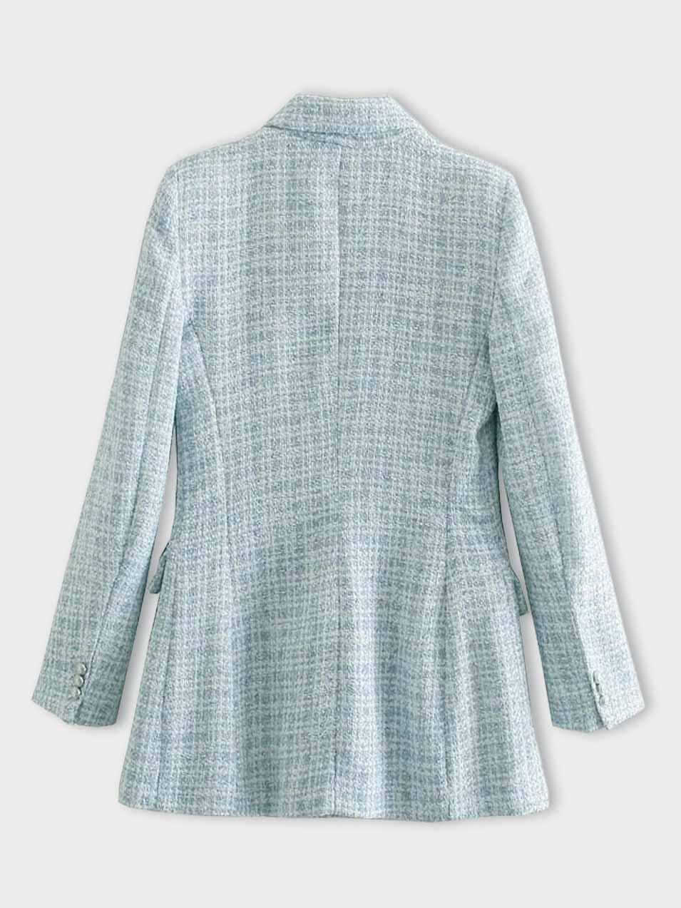 Fashionable Light Blue Women's Blazer - Elena-XS-State of Style