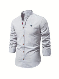 Fashionable men's shirt for spring - Leon-Grey-XS-State of Style