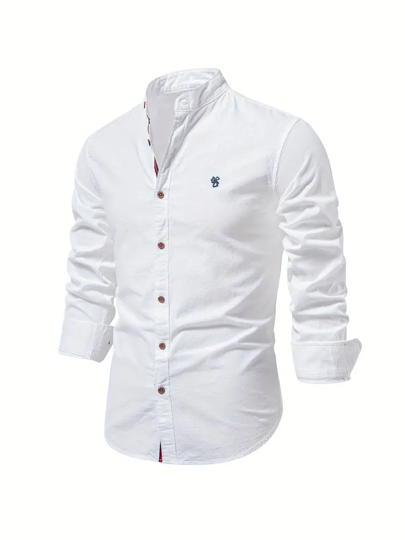 Fashionable men's shirt for spring - Leon-White-XS-State of Style