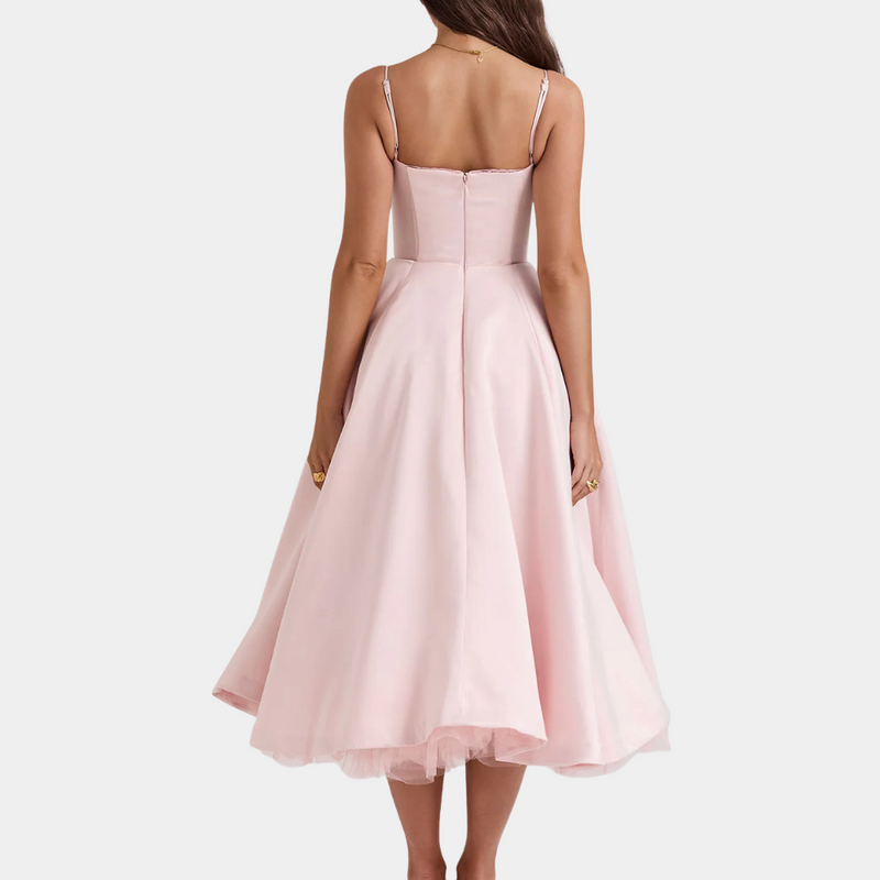 Fashionable Midi Dress - Elena-White-2XS-State of Style