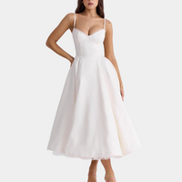 Fashionable Midi Dress - Elena-White-2XS-State of Style