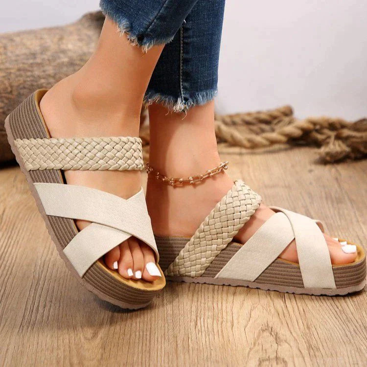 Fashionable Orthopaedic Sandals - Lena-Beige-3.0-State of Style