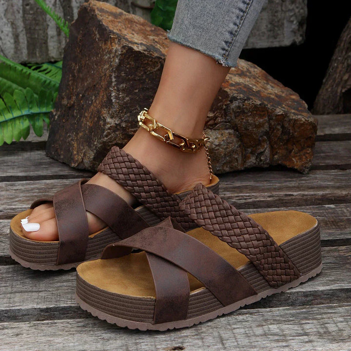 Fashionable Orthopaedic Sandals - Lena-Brown-3.0-State of Style