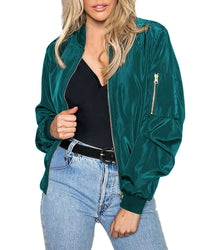 Fashionable Streetwear Bomber Jacket - Daniela-Blue Green-M-State of Style
