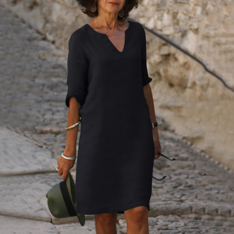 Fashionable Summer Dress - Sofia-Black-S-State of Style
