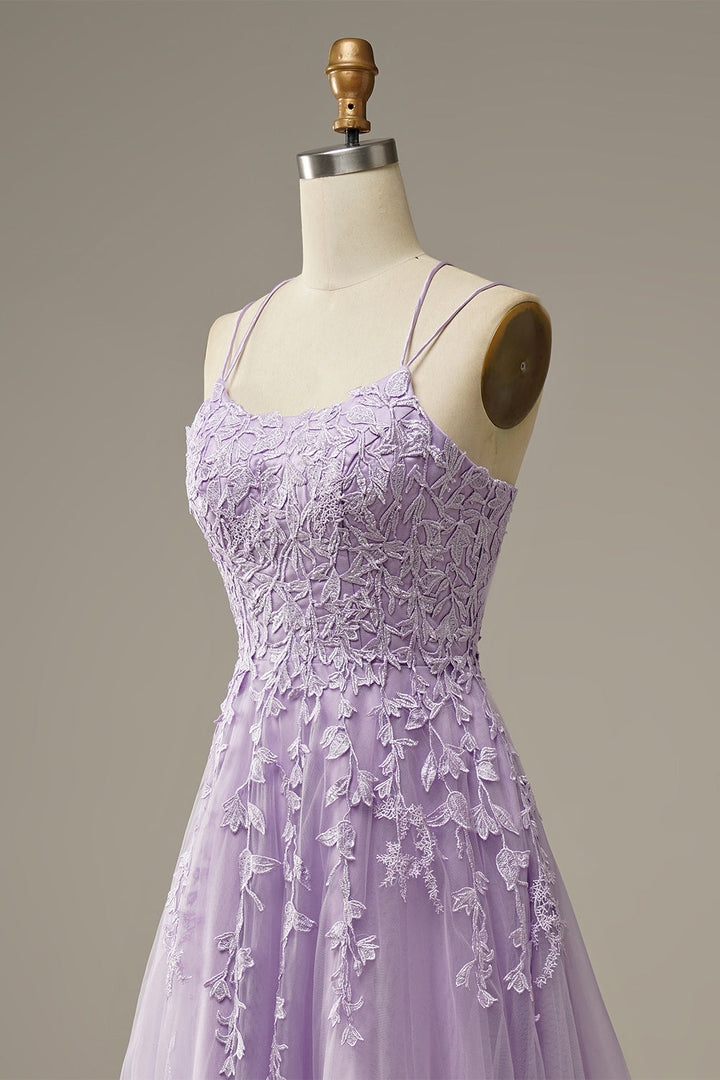 Fashionable Tulle Evening Dress with Embellishments - Victoria-Purple-AU 4-State of Style