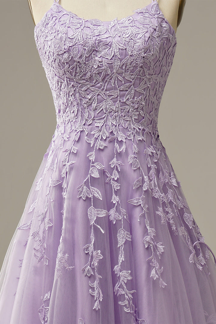 Fashionable Tulle Evening Dress with Embellishments - Victoria-Purple-AU 4-State of Style