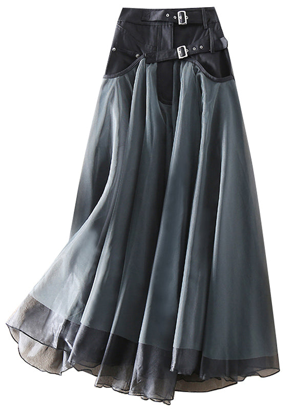 Fashionable Tulle Patchwork Long Skirt - Allegra-Grey-S-State of Style